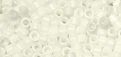 Rocailles-Delica, 1,6 mm omat opache,scat.bianco neve, 6g