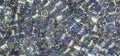 Rocailles-Delica, 1,6 mm otrasparenti Rainbowblu luce, scat. 6g