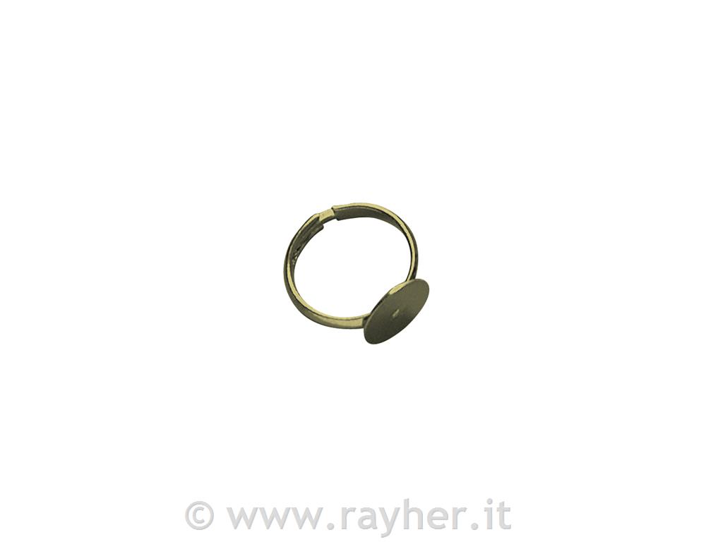 Ring blank, gold, 12 mm o, loose