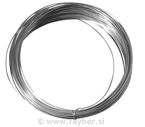 Filo argentato c. anima in rame1,00 mm o, busta 4 m1,0 mm, busta 4 m