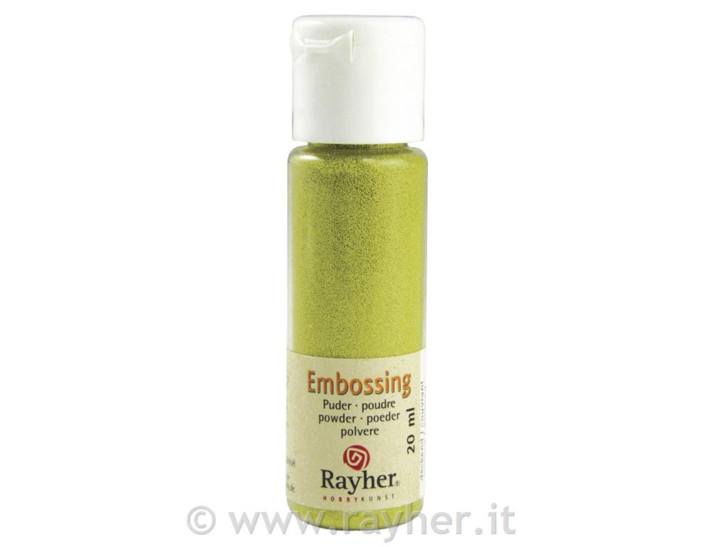 Polvere embossing20 ml bottigliettaverde chiaro, coprente