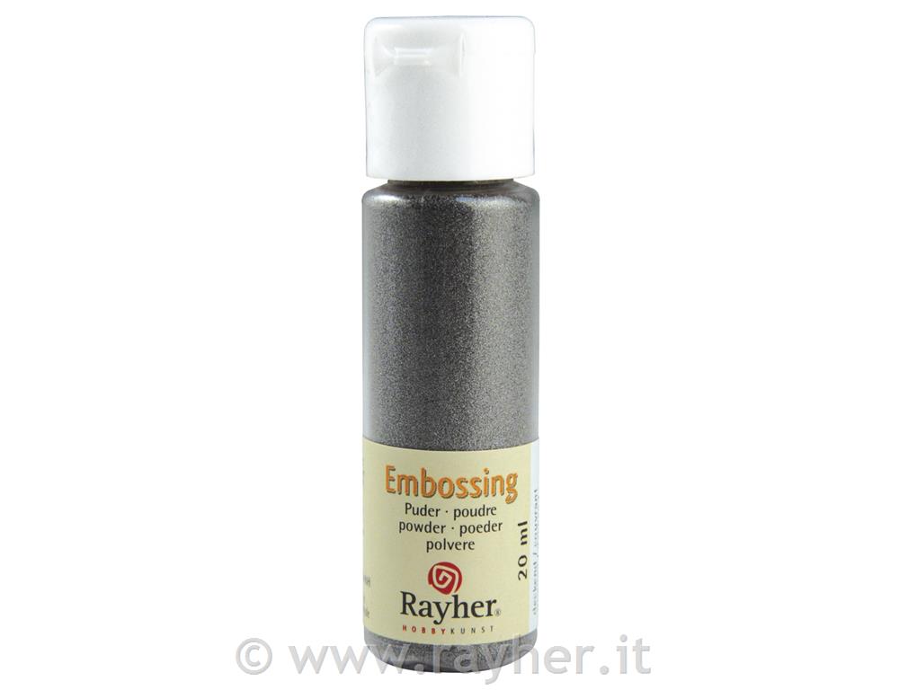 Polvere embossing20 ml bottigliettaargento, coprente