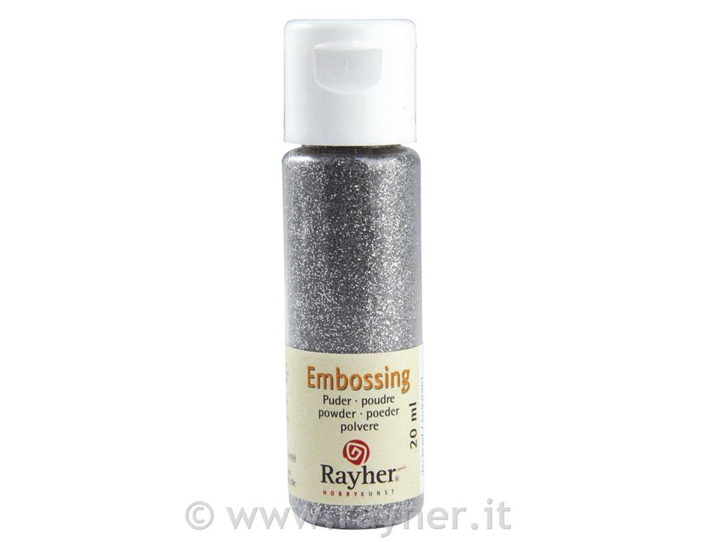 Polvere embossing20 ml bottigliettaargento brill., coprente