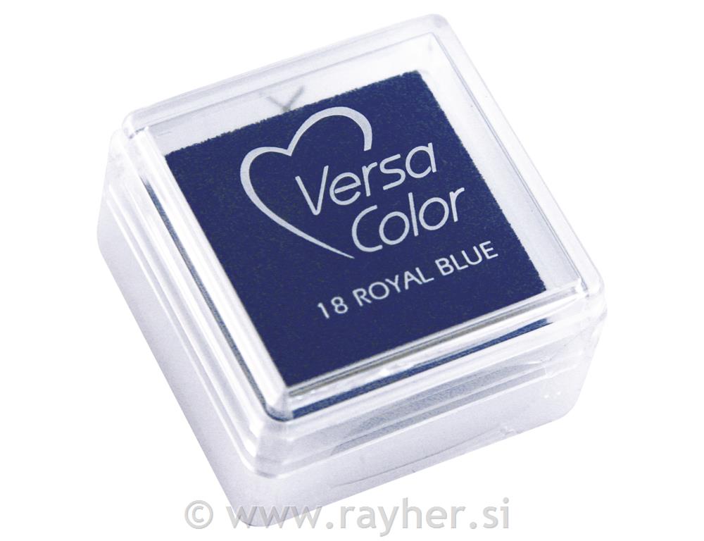 Tampone "Versacolor"superficie timbro 2,5x2,5 cmblu royal