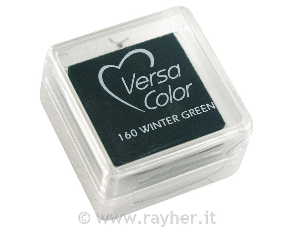 Tampone "Versacolor"superficie timbro 2,5x2,5 cmverde scuro