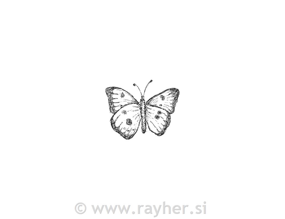 Stamp Butterfly, 3cm o