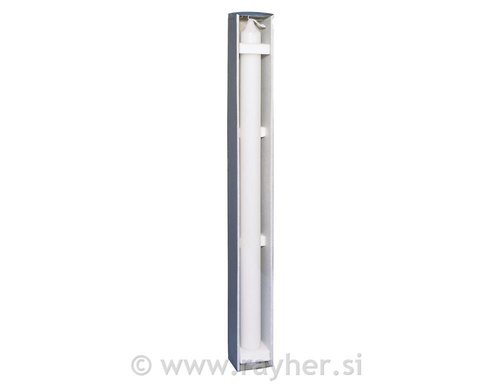 Candela per comunione, 3cm o50cm, in cartone trasparente