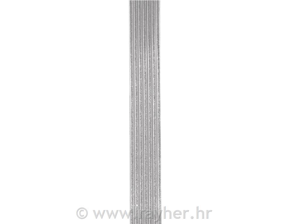 Wax decoration stripes, silver, 20 cm, 3