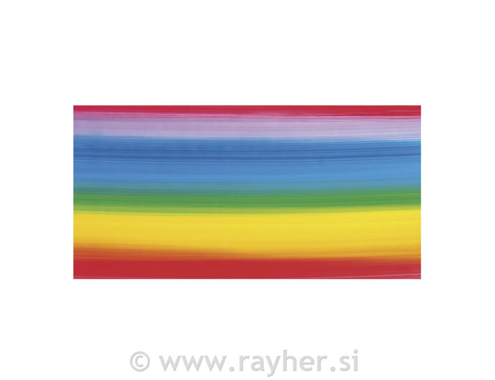 Foglio di cera arcobaleno20x10cm, righe verticali, busta 1pzcolore arcobaleno