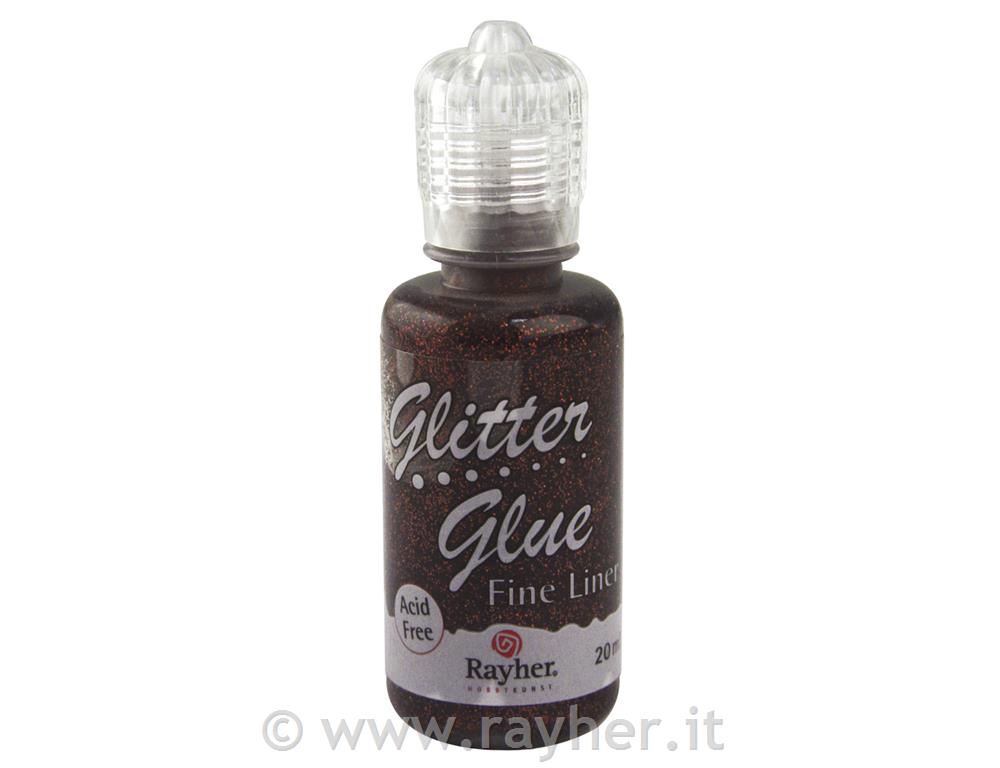 Glitter-Glue metallicoflacone 20 mlmocca