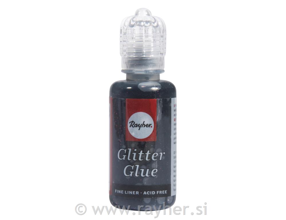 Glitter-Glue metallicoflacone 20 mlnero carbone