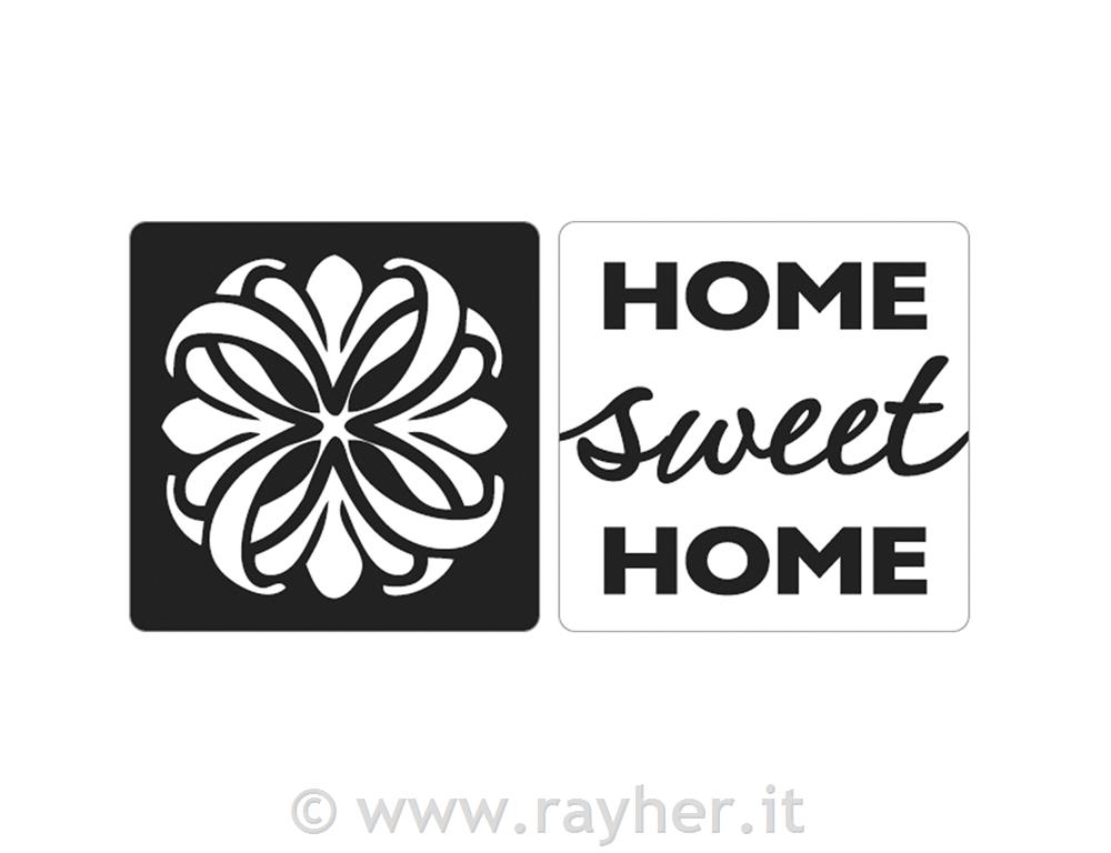 Labels mandala "Home sweet Home"25x25mm, bus.blis. 2pz