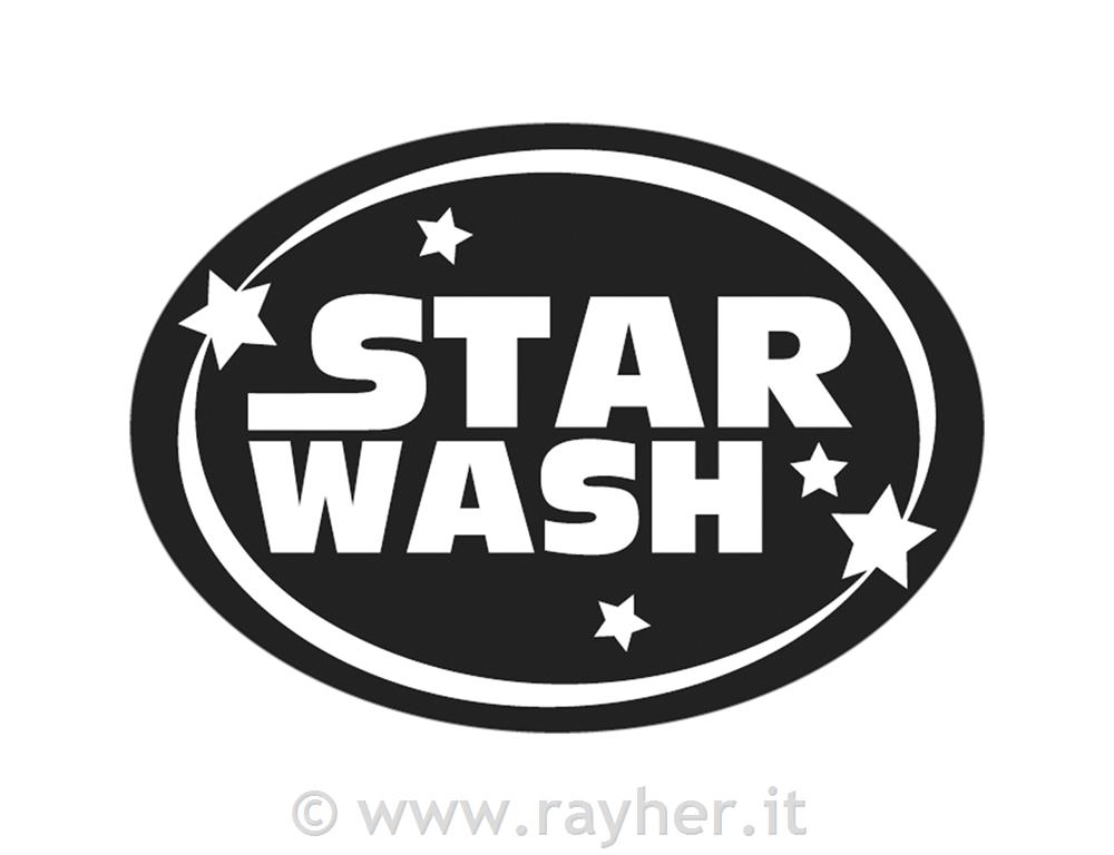 Label "Star Wash"55x40mm, ovale, bus.blis. 1pz