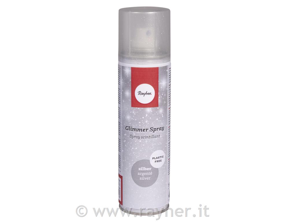 Spray glitterato finebomboletta 150mlargento