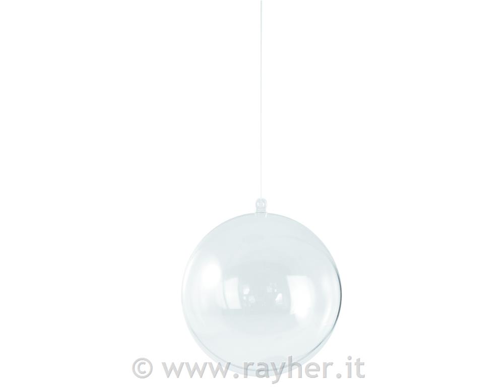 Sfera plexi, 2 parti, 6cm ocristallo