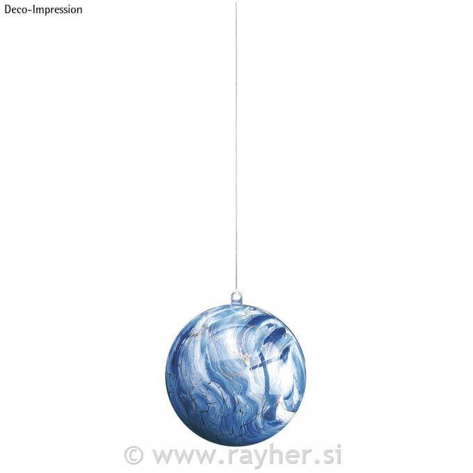 Sfera plastica, 2 parti, 5cm ocristallino