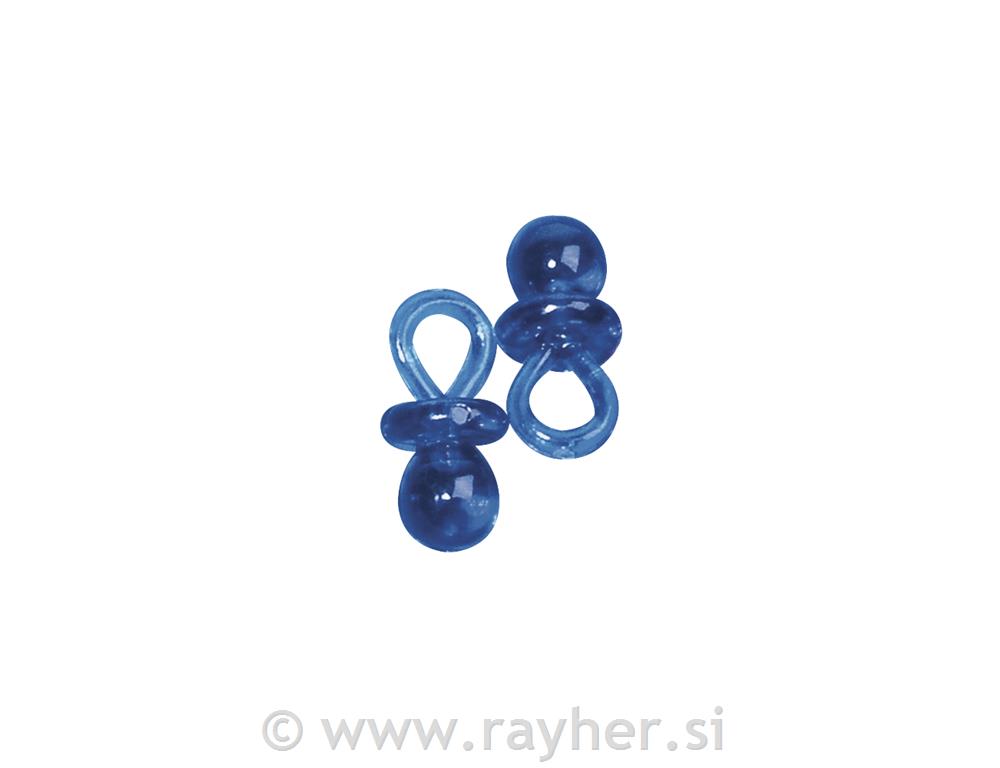 Ciondolo plastica-ciuccio2 cm, busta 10 pzazzurro