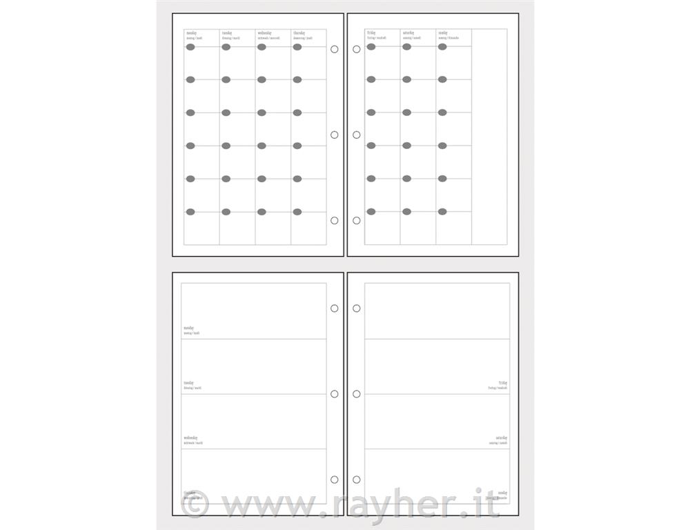 Visione mese/sett.A5, FSC MixCredBasic, x12mesi, 100g/m2,bus.blis 96fogli