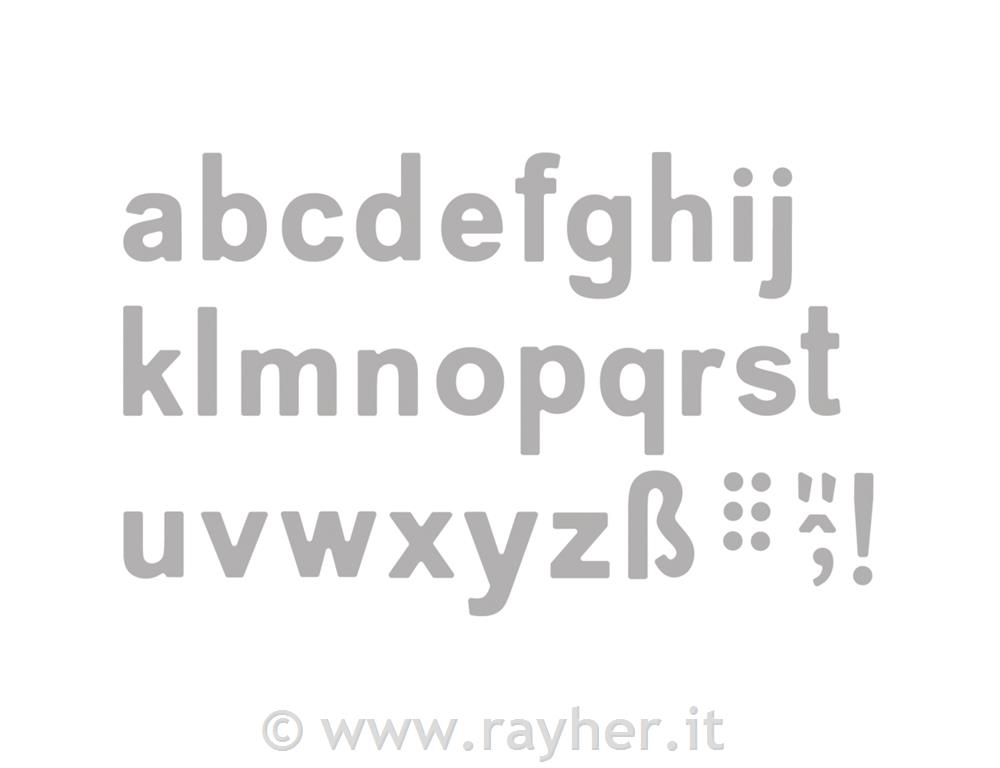 Stencil Alfabeto n.13 - Stencil lettere maiuscole su foglio