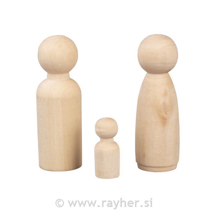 Figure in legno 3,3+7,7cm set 3