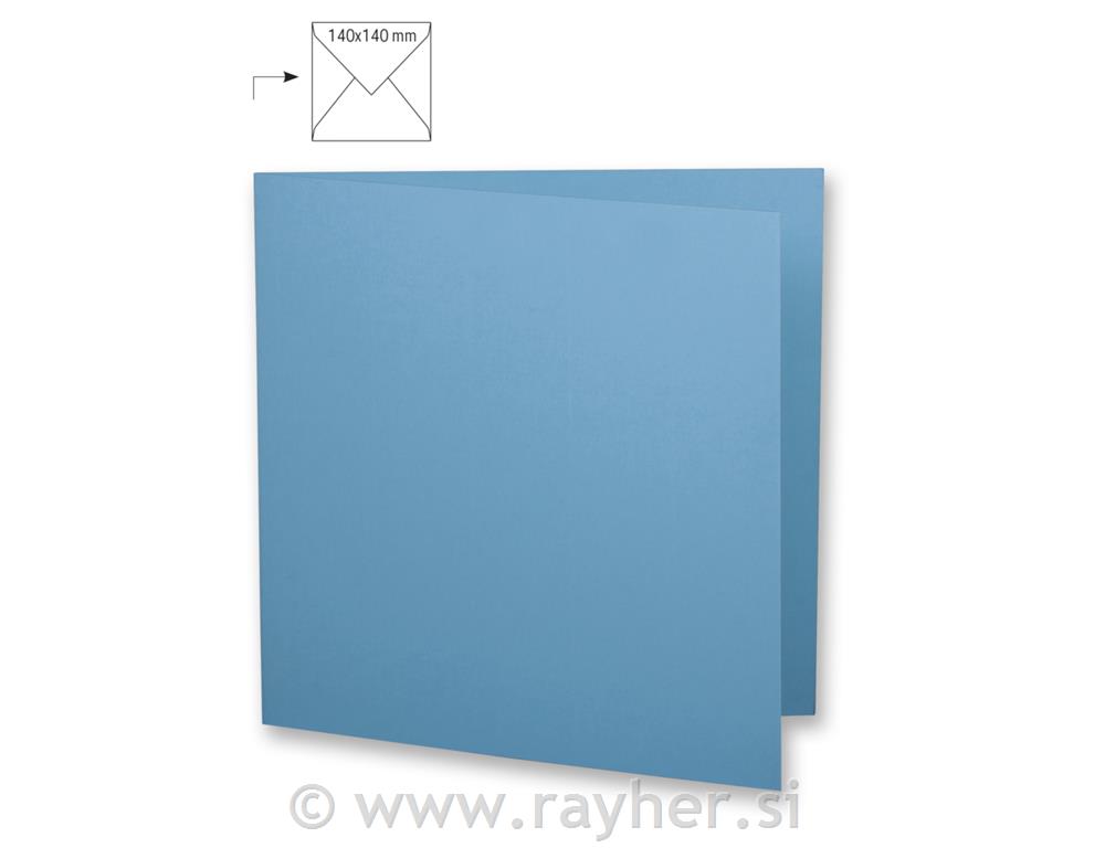 Card Square 135x135 mm, azure blue