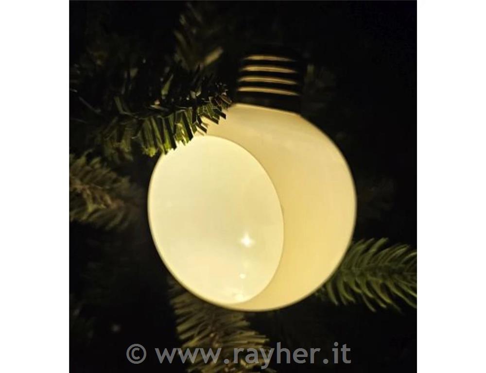 Sfera decorativa aperta illuminata 9 cm