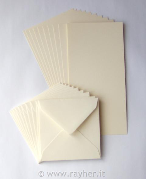 CARDS & ENVELOPES, SET 25,17,8 X 17,8 CM