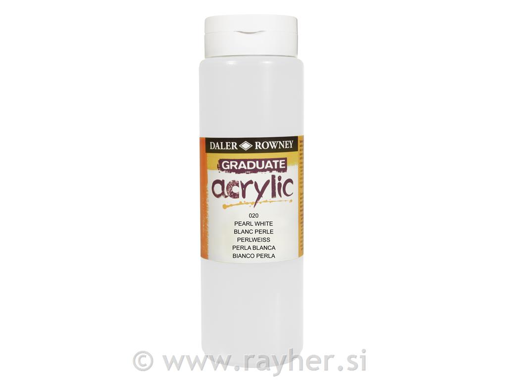 GRADUATE ACRYLIC 500ML Pearl White