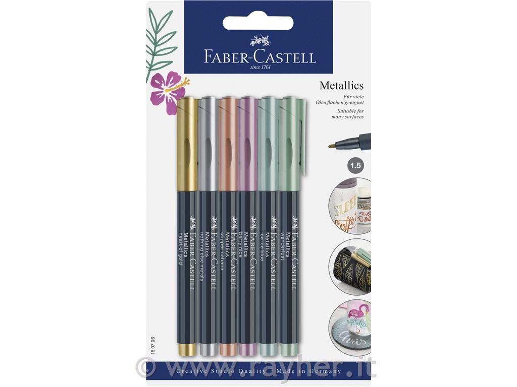 Pennarelli FC Metallics1,5 mm, set 6