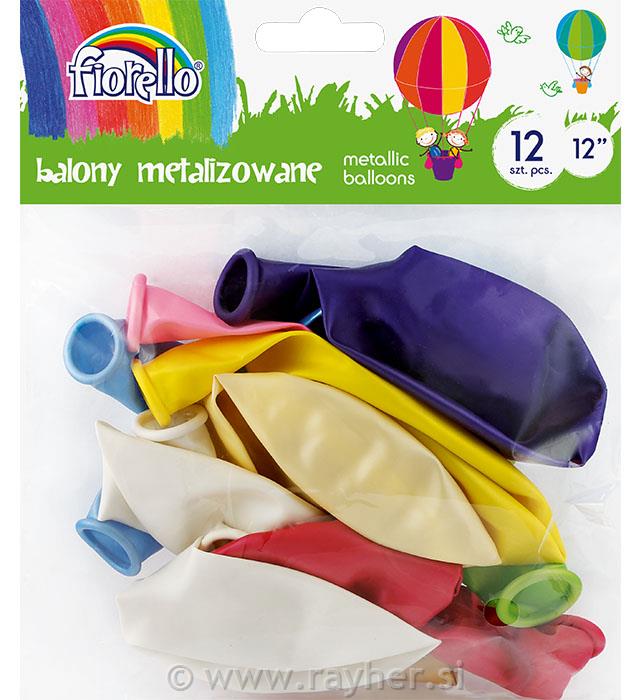 Palloncini metallic, 30cm, 12pz