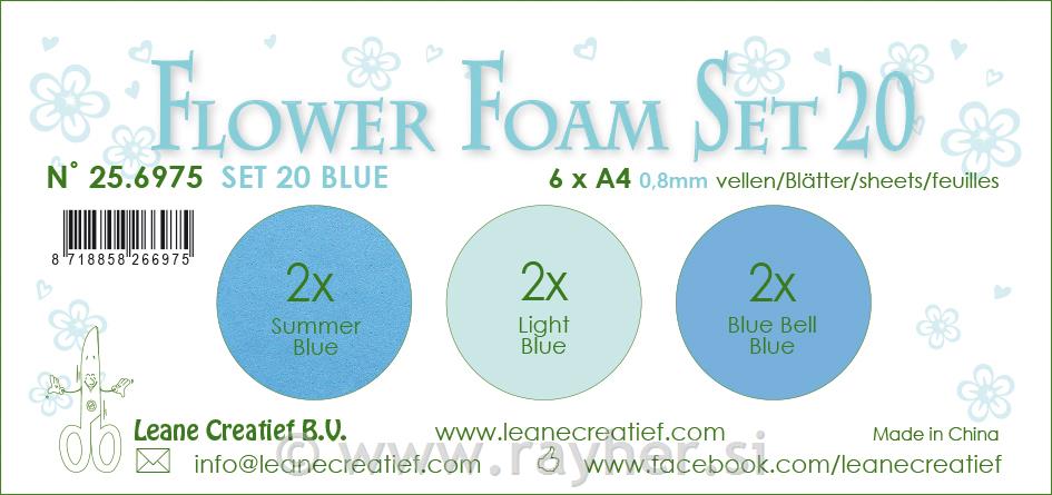 FOGLI FOAMIRAN GOMMA, 6 fogliA4 0.8mm. colore blue