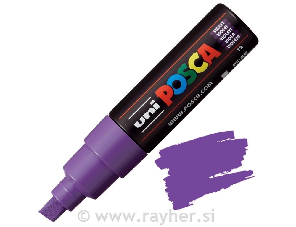 Uni POSCA marker; p.tonda 8 mm chissel;; violet