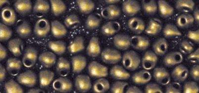 Perline Miyuki drop, metallizzate, effetto frost 3,4mm