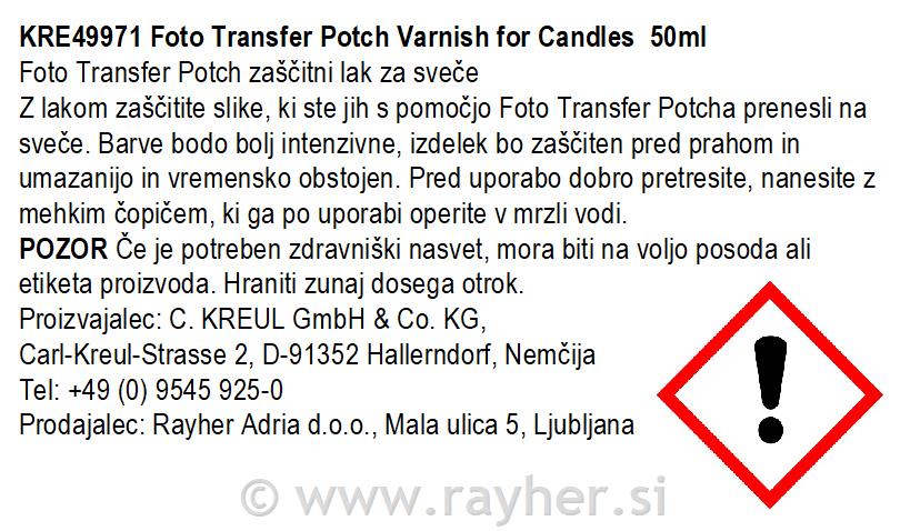 Foto Transfer Potch kit per candele