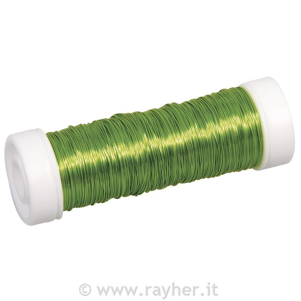 Filo metallico per bigiotteria0,30 mm o, rotolo 50 mverde chiaro 