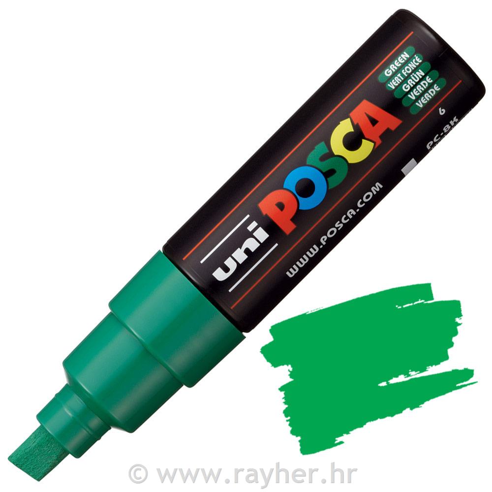 Uni POSCA marker; p.tonda 8 mm chissel;; green 